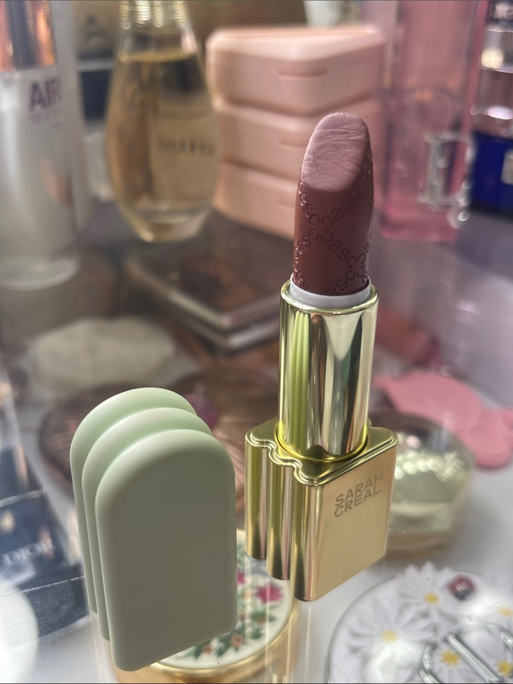 Sarah Creal lipstick in madam President brown nude